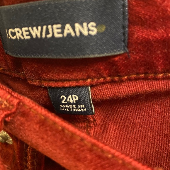J. Crew 9" high-rise burgundy toothpick jean. - Picture 12 of 14
